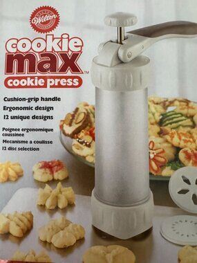 Cookie Press Wilton Cookie Max NIB 12 Designs